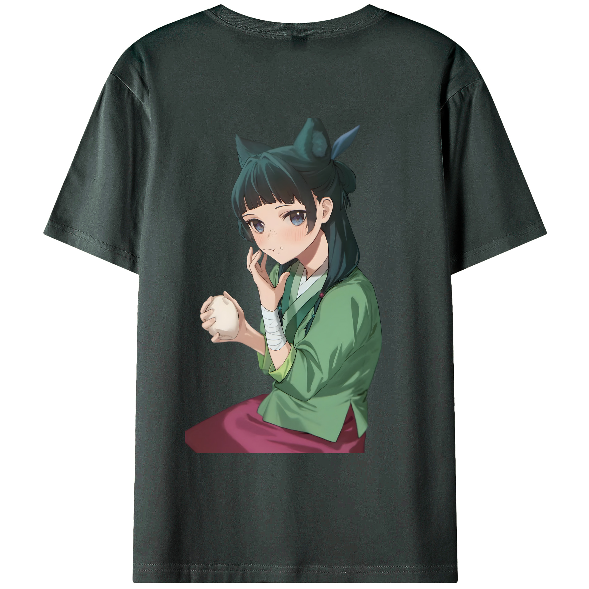 （画像用） 薬屋のひとりごと The Apothecary Diaries 綿100％ メンズ半袖Tシャツ（バックプリント） 通気性